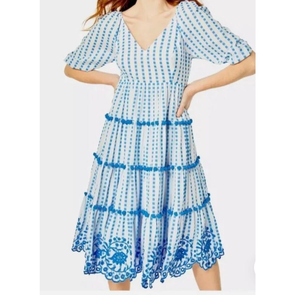 Lilly Pulitzer Sidney Midi Dress Women's Sz 6 Embroidered Eyelet Beach Coastal